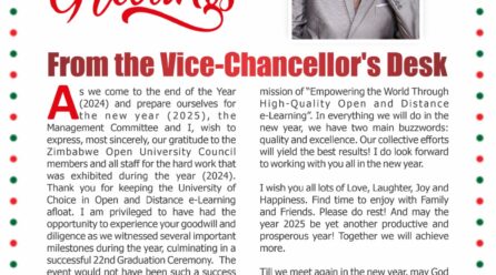 Vice Chancellor’s End of Year Message